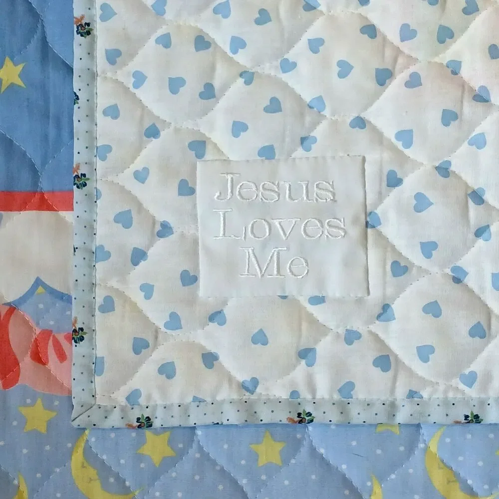 Babies Charming Sleeping Bunny Large Quilt, 43